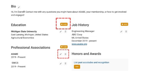ASABE Engage Profile Biographical Information ASABE Engage Profile Biographical Information